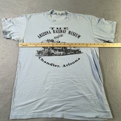 Vintage Arizona Railway Museum Shirt Mens Large Train Graphic Chandler 80s USA