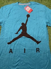 Jordan Men’s Jumpman Short Sleeve T-Shirt NWT Size Medium Teal And Black