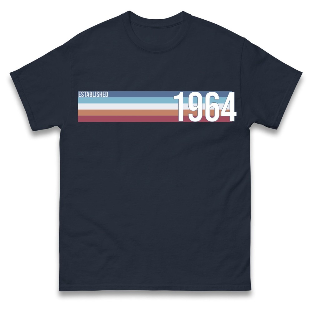 Established 1964 T-Shirt Vintage Birthday Gift 62th Bday Unisex Tee