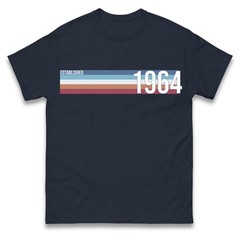 Established 1964 T-Shirt Vintage Birthday Gift 62th Bday Unisex Tee