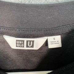 Uniqlo U Airism Mens Size Small Oversized Black T-Shirt Cotton Blend