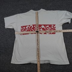 Vintage On The Beach Shirt Mens XL White Hawaiian Floral Single Stitch USA