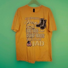 My Favorite Hero Men’s T-shirt Size XL Yellow Gildan