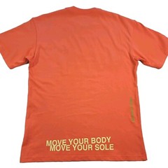 Nike World Tour T Shirt Mens Small Orange Move Your Body Move Your Sole Tennis