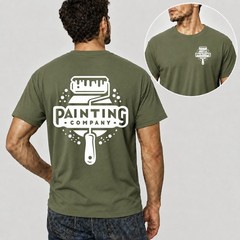 Men Personalised Work T Shirt Custom Trade Company Logo Mechanic Plumber Painter