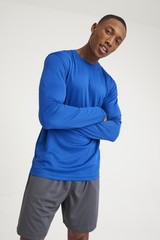 AWDis Just Cool Long Sleeve T-Shirt -Men Polyester Gym/Summer/Sports/Running Tee