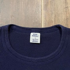 VTG High Sierra Thermal Men’s L Navy Cotton Long-Sleeve Waffle-Knit Base Layer