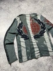 🔥00’s Custo Barcelona Tattoo Asymmetrical Mesh T Shirt Jean Paul Gaultier Style