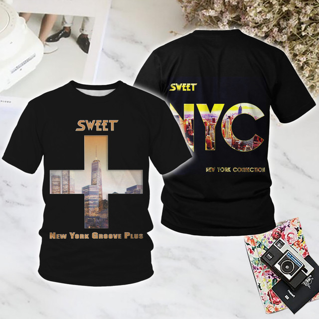 Sweet Band New York Groove Plus Black S to 5XL 3D Concert Shirt HL441