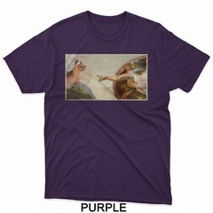 Funny Cat Slap Sarcastic Creation Of Adam Cat Meme Cat Lover T-Shirt
