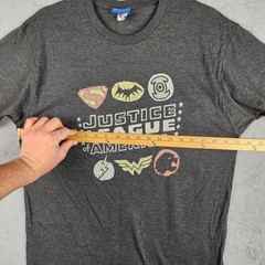 Vintage Justice League Shirt Mens Large Gray DC Comics Superman Batman Graphic