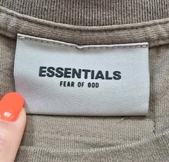 Fear Of God Essentials Men’s Crew Neck Cotton Taupe Beige T Shirt! L Excellent