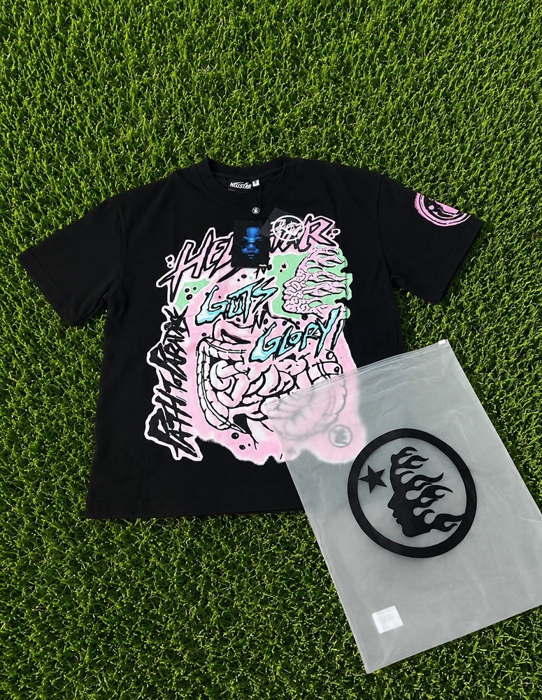 🔥 Hellstar Black Tee No Guts No Glory Brand New Size Medium