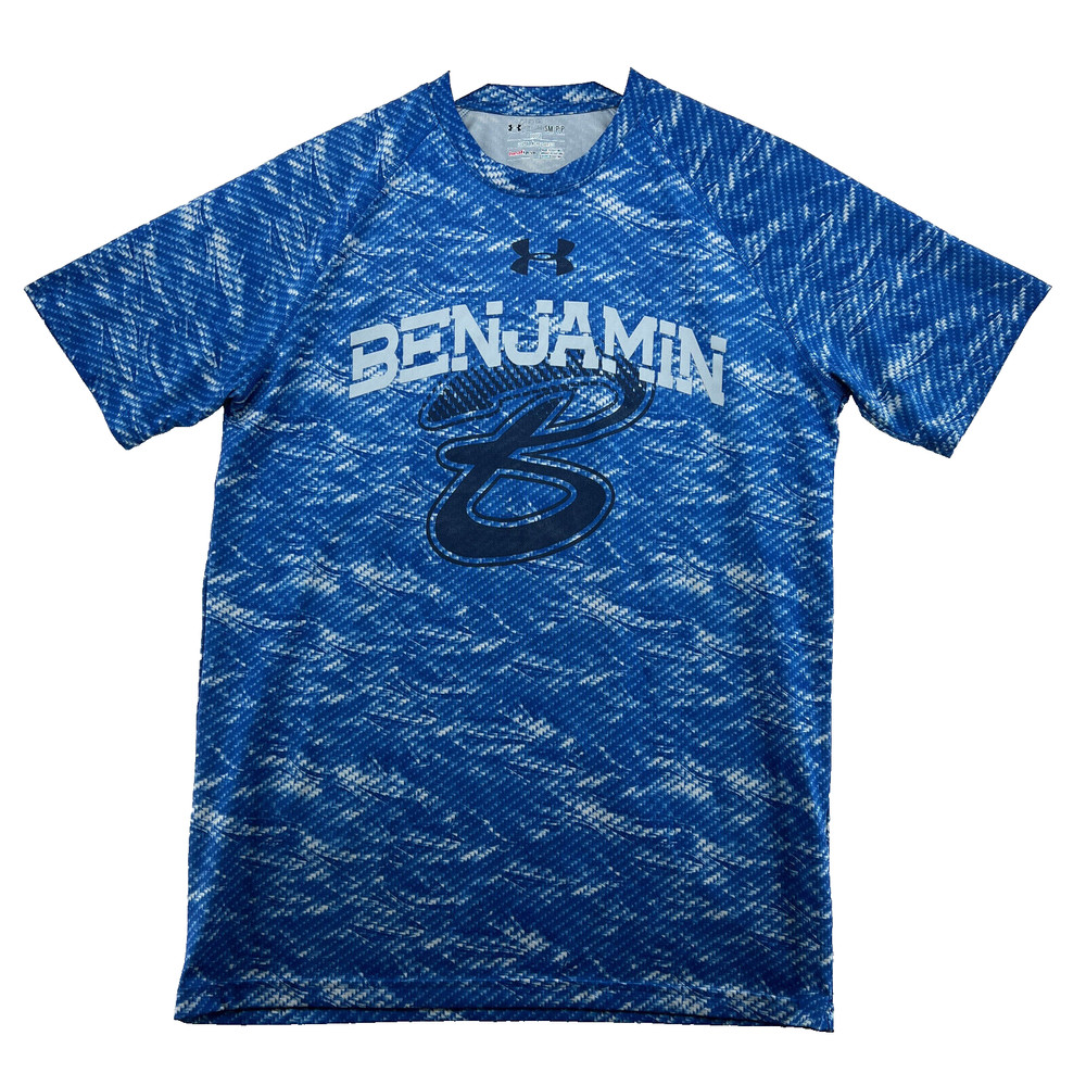 Under Armour Heatgear Loose Fit Men’s Size S Blue Camouflage Crew-Neck T-Shirt