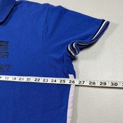 y2k US Polo Assn. USPA Black Mallet Graphic Polo Shirt Men’s Size 2XL Blue