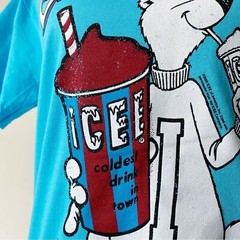 Icee Slushy T-Shirt Mens Small Savvy Shirt Polar Bear Mascot Chillin Blue New