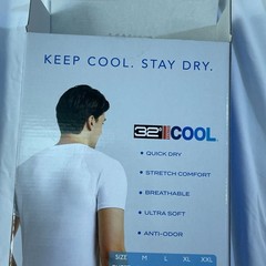 NWT 32 Degrees Cool Men’s L White Crew Neck T-Shirt 3-Pack Quick Dry Breathable