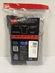 Hanes Color T-shirts Large 42-44 Black-Grey 2-pac Cotton Poly Machine Wash