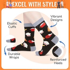 Zmart Cooking Socks Culinary Gifts for Chefs Gifts for Men Women