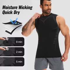Mens Compression Sport Vest Tight Tank Base Layer Sleeveless T-Shirt Singlet Top