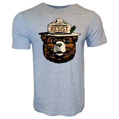 RESIST SMOKEY THE BEAR FASCISM ANTI TRUMP MAGA Political T-Shirt