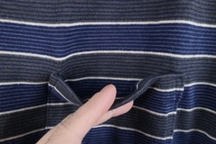 Vtg 90s Streetwear Mens Large Faded Striped Color Block Knit Henley T-Shirt USA