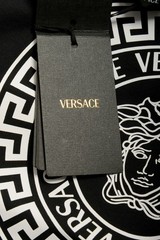 Versace Men’s Black Logo Print Crewneck Short Sleeve T-Shirt US 2XL IT 56