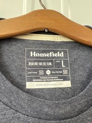 Homefield Graphic Tee Large Kansas Jayhawks Short Sleeve Gray Cotton Poly Basic