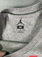 Jordan Mens Medium M Gray Jumpman Graphic T Shirt Basketball