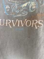 Vintage 1989 Harley Davidson 3D Emblem Survivors Wolf L Biker Shirt FortworthTx