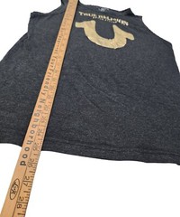 True Religion Loungewear Tank Top Men’s Horseshoe Metallic Gold Logo Size Small