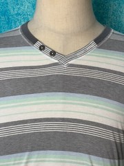 Inc International Concepts Men’s Striped Short-Sleeve V-Neck T-Shirt M