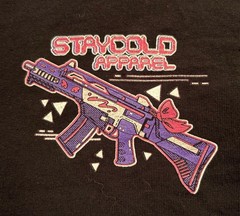 Stay Cold Apparel T-Shirt Sz Small Anime Goth Sailor Moon Armed Purple Pink