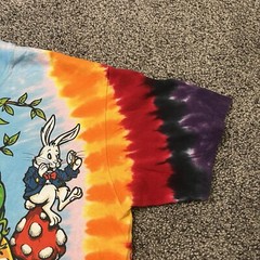 Liquid Blue 2014 Men T Shirt Alice In Wonderland We’re All Mad Here Tie Dye Sz M