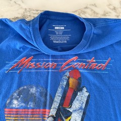 Nasa Mission Control blue short sleeve crew neck tee T-shirt size S/M