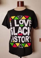 I Love Black History Vintage Distressed Grunge Graphic T Shirt XL Oversized Fit