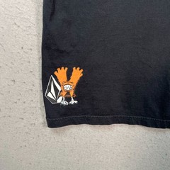 Volcom Mens Size Medium Black Graphic T Shirt Vibrant Monster Design