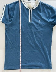 Scott James 1/4 Zip Henley SS T-Shirt Men’s S BossBlue/Chalk SJTS-21014