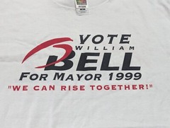 Vintage 1999 Vote William Bell for Mayor T SHIRT (XL) Birmingham Alabama Y2K