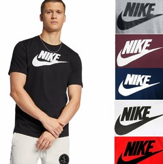 Nike Men’s Athletic Wear Short Sleeve Logo Swoosh Printed Gym Active T-Shirt