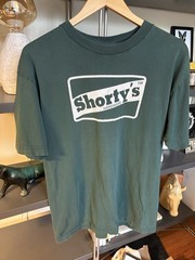 Vintage Shortys Hardwear Skateboards T Shirt Size Large Green