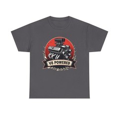 V8 Powered Muscle Engine T-Shirt Graphic Tee for Car Guys Gift