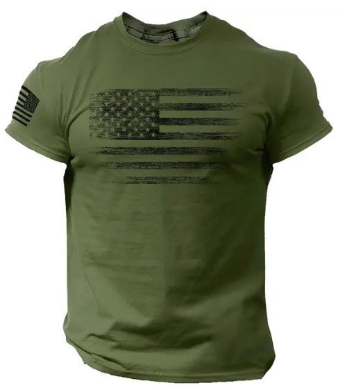 USA Distressed Flag Men’s Graphic T Shirt American Tee Patriotic 2XS – 6XL