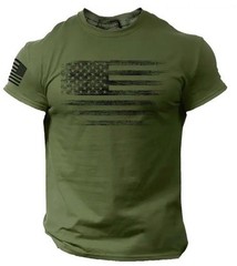 USA Distressed Flag Men’s Graphic T Shirt American Tee Patriotic 2XS – 6XL
