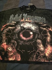 Rebel Vengeance size XL Cropped Washed Embellished Shirt Black.
