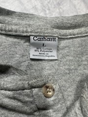 Carhartt Relaxed Fit Henley Mens Large Vtg Pocket Gray