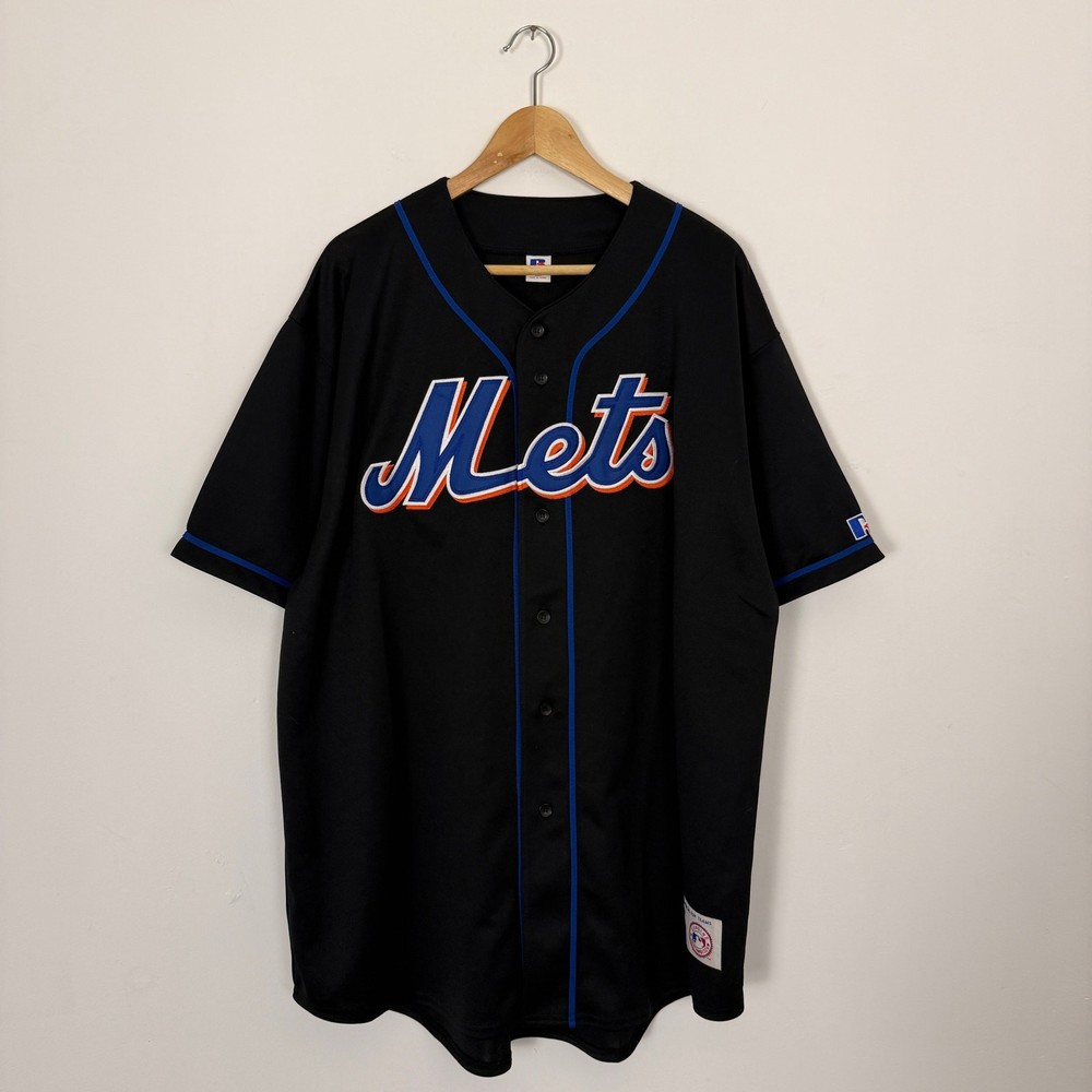 Vintage 90s New York Mets NYC MLB Baseball Sports Jersey Black XXL Strteetwear