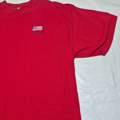 Ronald Reagan President USA Flag Red T-Shirt Men’s Size XL Presidential