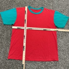 Vintage Two Tone Blank T-shirt Size XL Red Green 90s Single Stitch – Pre-owned