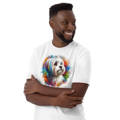 Colorful Maltese Dog Unisex T-Shirt | Vibrant Design Tee | Short Sleeve Comfort